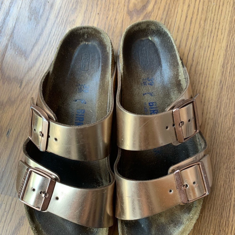 Birkenstocks Women Sandals Slip Ons Summer Shoes Size 8 Pink Fair Condition - Picture 2 of 5